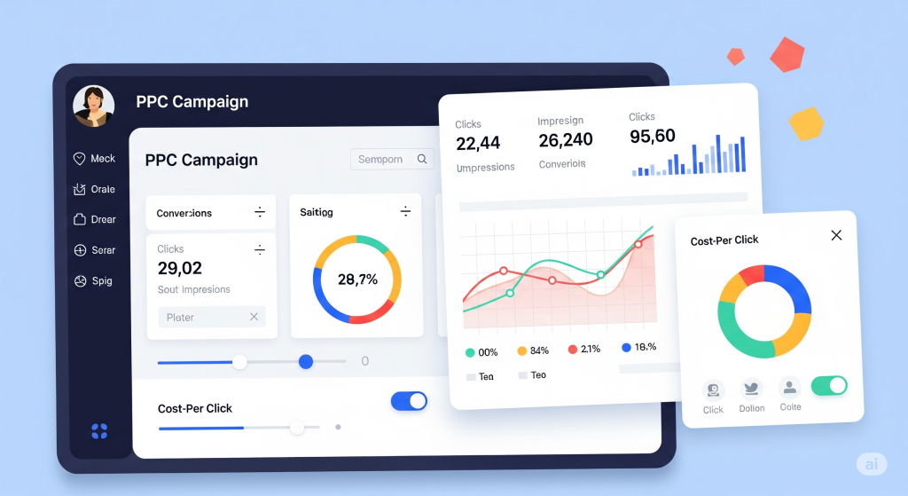 a visual of ppc ad performance metrics including... How to Review and Optimize Your PPC Campaign Metrics - virtusoft.net